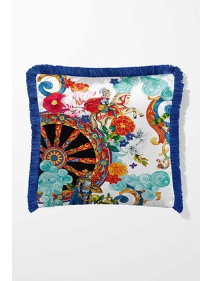 Saçaklı Çift Taraflı Kırlent Kılıfı 43X43 Cm, Şık ve Rahat Tasarım