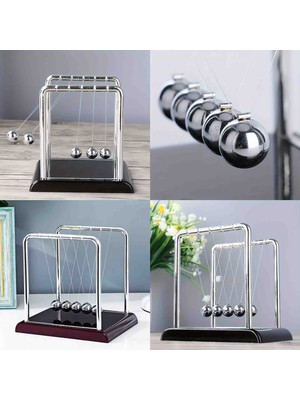 Newton Beşiği Denge Topu Masaüstü Strês Giderici Dekoratif Aksesuar Fizik Oyuncağı Ev, Oda, Ofis, Işyeri Hediyesi