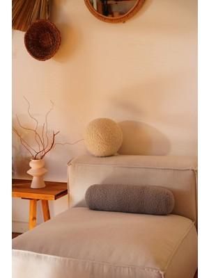 Gri Silindir Yastık Kılıfı Iç Dolgulu, Huzurlu ve Şık Dekorasyon Için Ideal