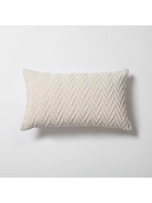 Kabartma Desenli Kırlent 30X50, Iç Yastık Dahil, Şık ve Rahat Dekorasyon Parçası