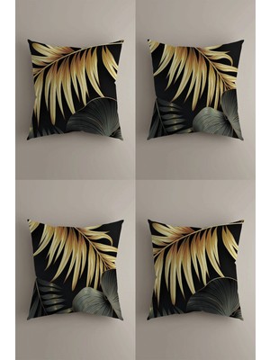 Çift Taraflı Dijital Baskılı Dekoratif Kırlent Kılıfı Seti 4'lü