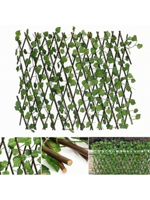 Ayarlanabilir Akordeon Dekoratif Yapay Sarmaşıklı Çit 3X120 cm
