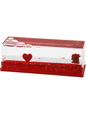 AYDOGANTICARET44 Kırmızı Su Kalp - Gül D.gen Mika Yüzen Batmayan Dekoratif Biblo AKVARYUM5.2X15.2X5.3CM
