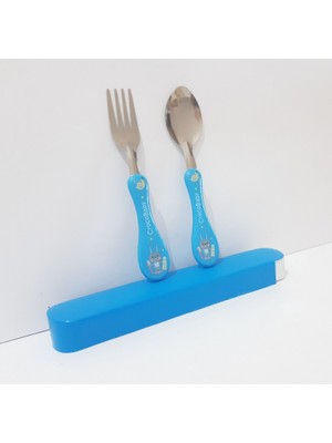 Çatal Kaşık Çocuklar Için Karikatür Desenli Çatal Kaşık Seti