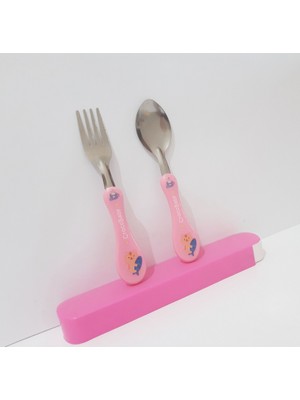 Çatal Kaşık Çocuklar Için Karikatür Desenli Çatal Kaşık Seti
