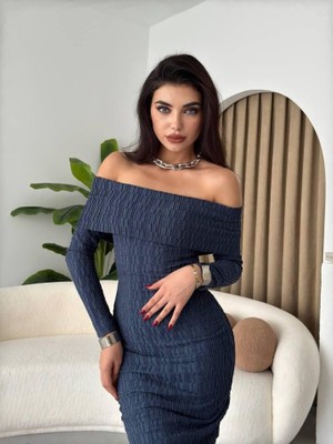 Aydoğan Ticaret44 Ovieda Madonna Yaka Elbise