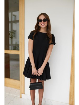 Aydoğan Ticaret44 Kadın Kısa Kollu Kiloş Ithal Krep Elbise