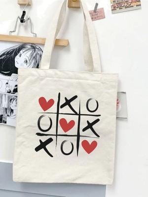 Xoxo Kiss, Yk2 Bez Çanta, Pinterest Çanta,retro Unisex Bez Çanta Tote Bag, Shopper Bag