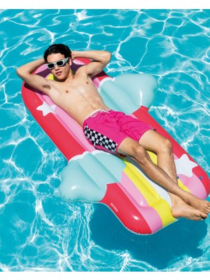 175 cm Renkli Gökkuşağı Şişme Deniz Yatağı