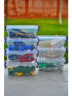 Kilitli Yatay Saklama Kutusu, 2 Litre, Güvenli ve Pratik Saklama Çözümü