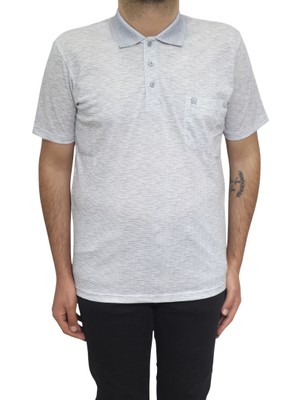 Santa Fistan Store Erkek Desenli Klasik Kesim Rahat Kalıp Tek Cepli Polo Yaka T-Shirt
