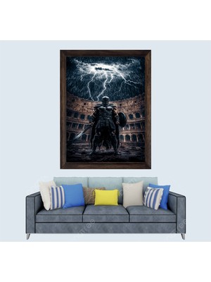 Gladyatör Çerçeveli Duvar Tablosu 30X45 cm