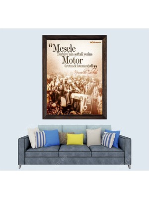 Necmettin Erbakan Sözü Çerçeveli Duvar Tablosu 20X30 cm