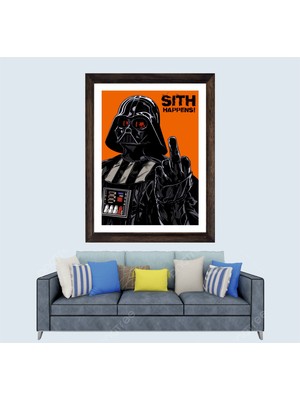 Star Wars Darth Vader Çerçeveli Duvar Tablosu 20X30 cm