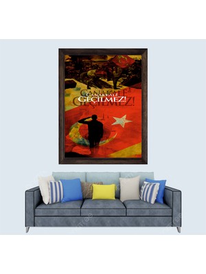 Ne Mutlu Türküm Diyene, Bayrak Çerçeveli Duvar Tablosu 20X30 cm