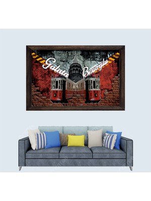 Galata Kulesi, Beyoğlu, Çerçeveli Duvar Tablosu 20X30 cm