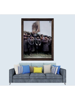 Mustafa Kemal Atatürk Çerçeveli Duvar Tablosu 30X45 cm