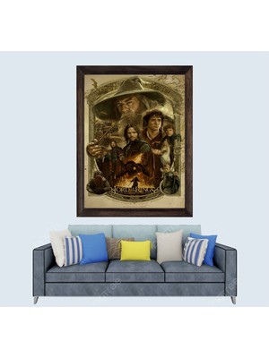 Yüzüklerin Efendisi Gandalf  Çerçeveli Duvar Tablosu 30X45 cm