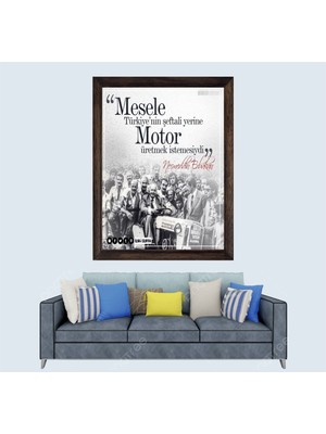 Necmettin Erbakan Sözü Çerçeveli Duvar Tablosu 20X30 cm