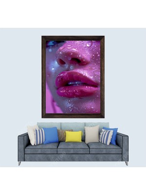 Soyutsal Kadın Wallpaper  Çerçeveli Duvar Tablosu 30X45 cm