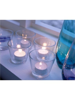 Şeffaf Cam Tealight Mumluk, Şık ve Zarif Dekoratif Aksesuar