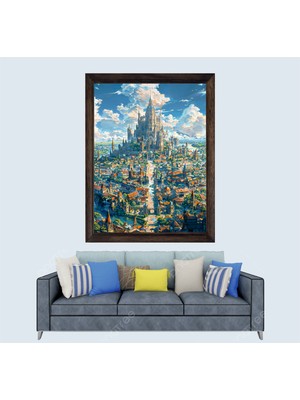 Yağlı Boya Manzara Çerçeveli Duvar Tablosu 30X45 cm