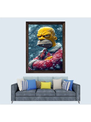 Simpsonlar Çerçeveli Duvar Tablosu 30X45 cm