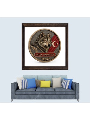 Türkçü Tasarım Çerçeveli Duvar Tablosu 30X45 cm