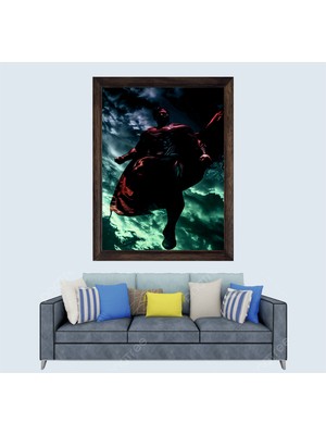 Süpermen Çerçeveli Duvar Tablosu 30X45 cm