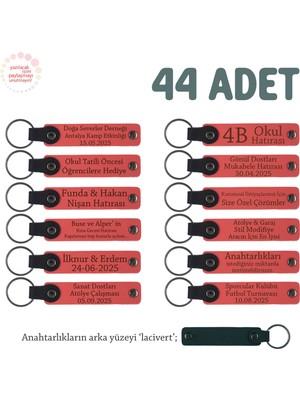 Nar Çiçeği, Anneler Günü Hatırası Olarak Isimli Anahtarlık 44’lü Set, Özel Kutlamalar Için