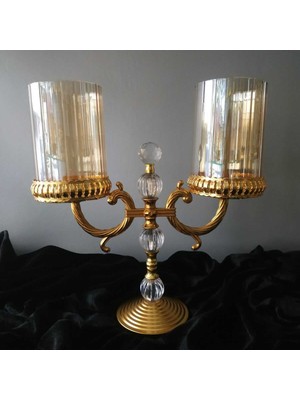 Iki Parça Şamdan Mumluk Takımı, Zarif ve Şık Ev Dekorasyonu Için Mükemmel Seçim