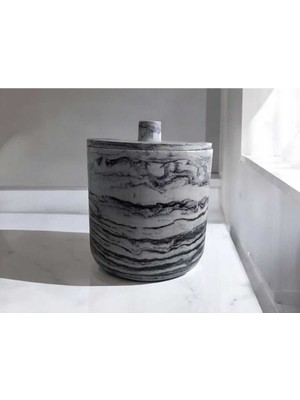 Antrasit Çöp Kovası 4 Litre Beton