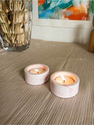Şık 2'li Dekoratif Tealight Mumluk Seti, Evinizi Güzelleştirir.