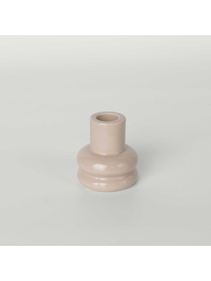 Şık Bej Mumluk, 6X6X7 Cm, Ev ve Dekorasyon Için Ideal Seçim