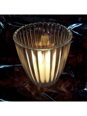 Renkli 7 Adet Cam Mumluk Seti, 7X4X8 Cm, Düğün ve Kına Gecesi Dekorasyonu