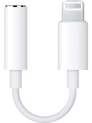 Deppo Trend Apple 7 8 x 11 12 13 14  Uyumlu Lightning To 3.5mm Aux Jack Kulaklık Çevirici Su Geçirmez Beyaz Malzeme