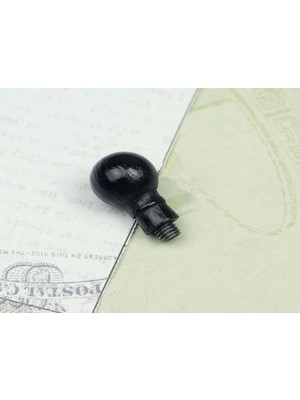 Gül Ağacı Ahşap Mum Mühürü Sapı, Özel Tasarım, Siyah, M8 Dişli