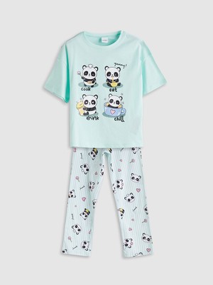 Lc Waikiki Yeni Sezon Bisiklet Yaka Kiz Cocuk Pijama Takimi - S5FK39Z4