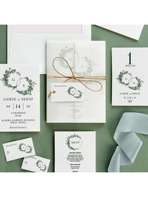 Evren Şeffaf Zarflı Düğün Davetiyesi