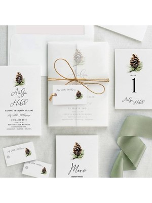 Soft Şeffaf Zarflı Düğün Davetiyesi