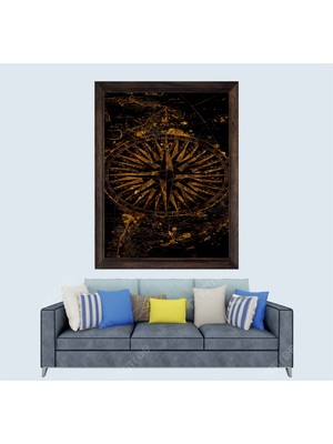 Pusula Çerçeveli Duvar Tablosu 20X30 cm