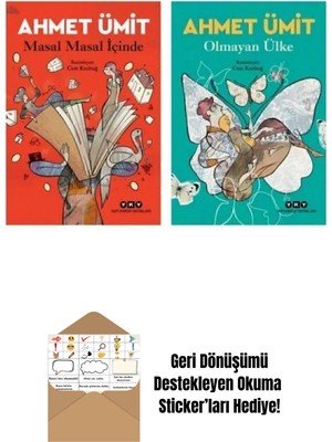 Ahmet Ümit 2 Kitap Seti Masal Masal Içinde - Olmayan Ülke + Okuma Sticker'ları