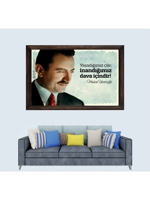 Muhsin Yazıcıoğlu Sözü Çerçeveli Duvar Tablosu 20X30 cm