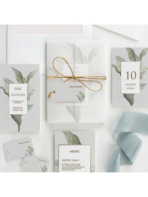 Trend Şeffaf Zarflı Düğün Davetiyesi