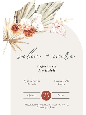 Özgün Dıjıtal Düğün Davetiyesi