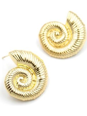 Deniz Kabuğu Küpe - Altın