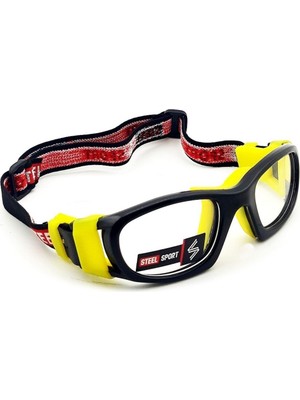 Knittingtr Siyah ve Sarı Iç Pedli Sporcu Gözlüğü, 14 Yaşa Kadar Uygun ve Numaralı Kullanım