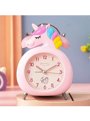 Pembe Unicorn Dekoratif Masa Üstü Çalar Saat, Şık ve Fonksiyonel Tasarım