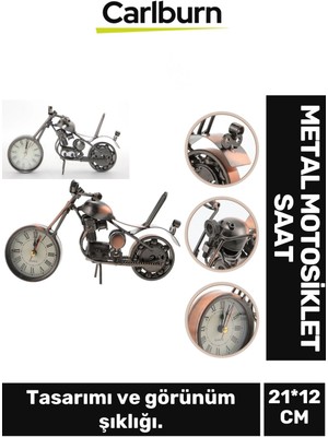 Renkli Vintage Metal Masa Saati, Dekoratif ve Alarmlı, Şık Tasarım