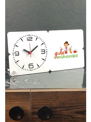 Ahşap Masa Saati, Gemi Inşaatı Teknisyeni Temalı, Şık ve Dayanıklı Tasarım